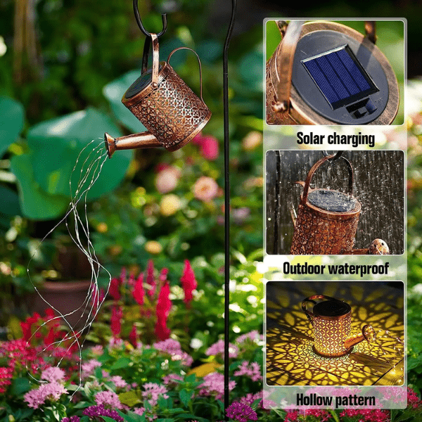 SolarCascade™ - Solar LED Watering Can Light - Jess Garden